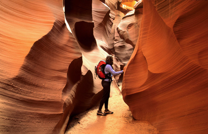 Slip and slide through Antelope Canyon's narrow corridors