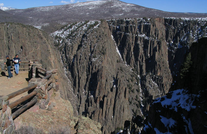 Stare into the vastness of the dark Black Canyon