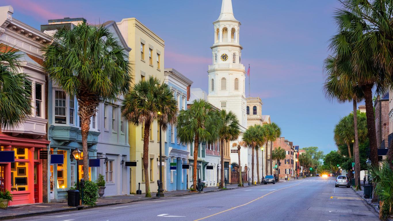 round trip airfare kansas city to charleston