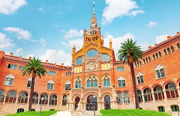 Hospital Sant Pau Recinte Modernista. Barcelona, Catalonia, Spain; Shutterstock ID 230256466; Purpose: Barcelona sustainable city guide; Brand (KAYAK, Momondo, Any): momondo