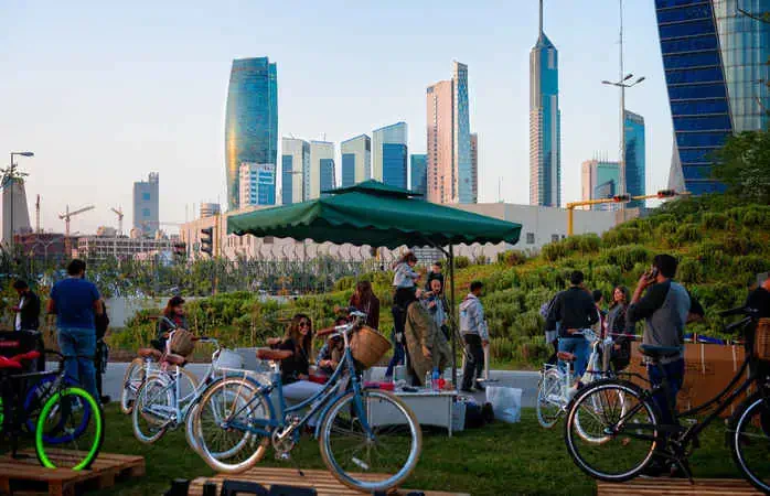 View from Qout market (Farmers Marker) that was held in at Al Shaheed Park on January 6, 2018